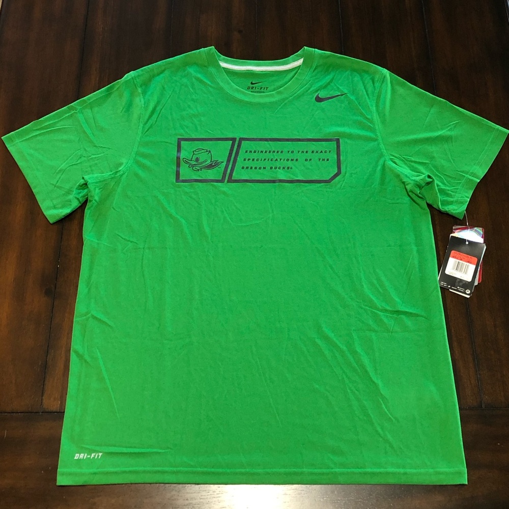 NWT 2014 NIKE DRI-FIT OREGON DUCKS LEGEND SHIRT L